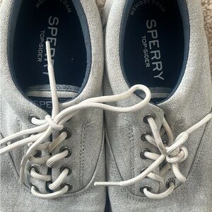 Sperry Light Gray Canvas Shoes